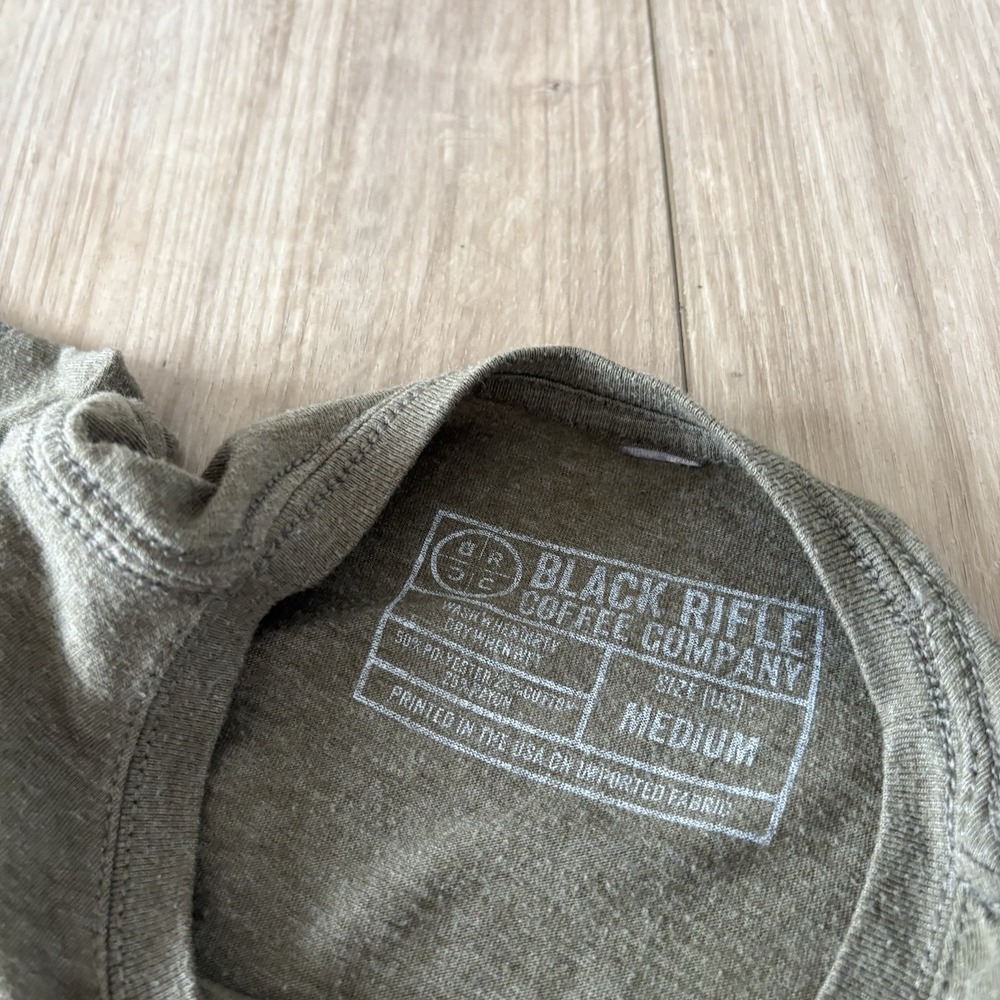 Black Rifle Coffee Company Shirt T-Shirt Size Medium Womens Short Sleeve Green - Picture 3 of 6